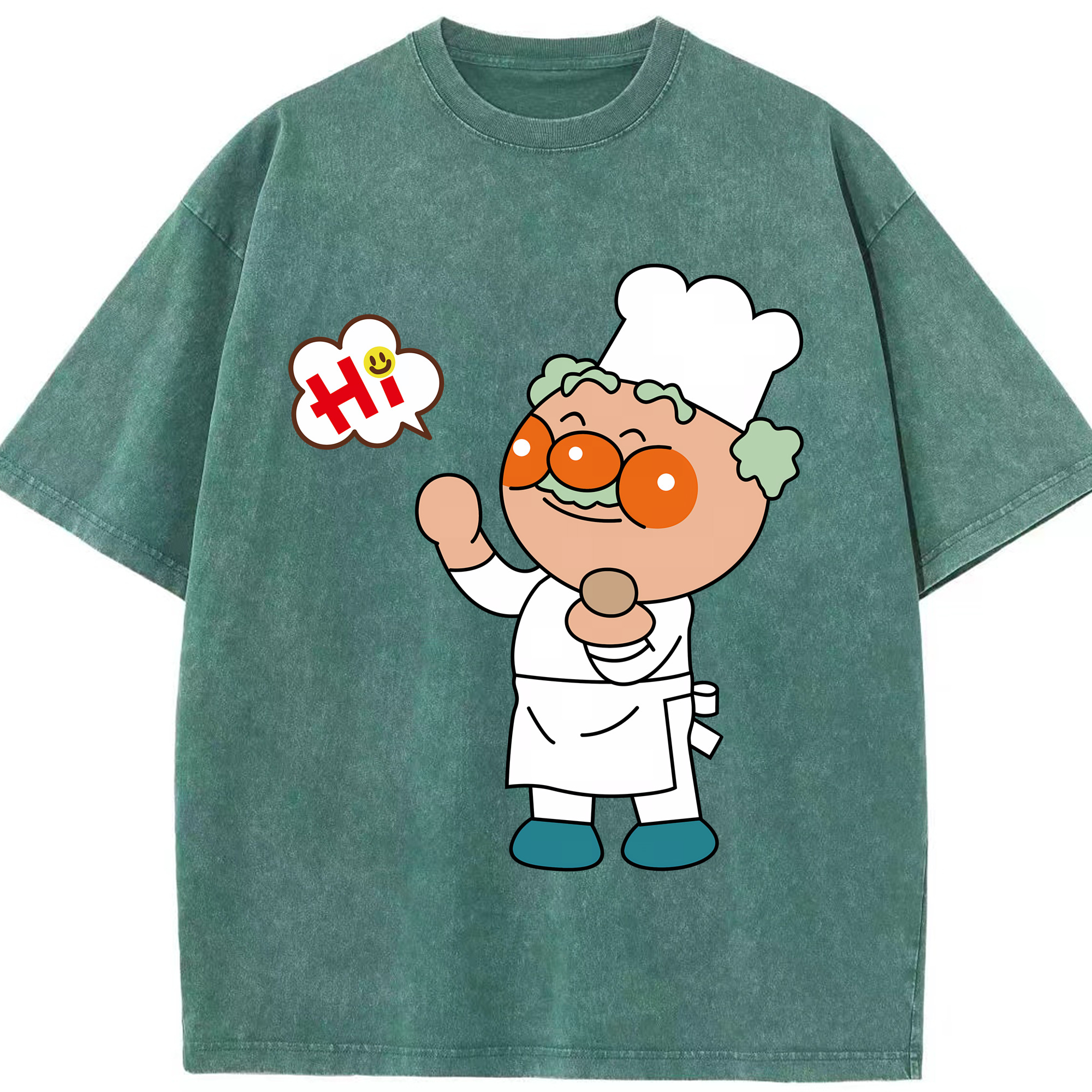 （画像用） アンパンマン Anpanman 綿100% ヴィンテージ風 半袖Tシャツ（フロントプリント）